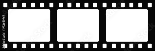 Camera day iconic film strip with three frames photography memories and visual storytelling