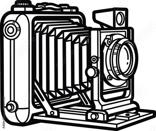 Vintage camera day illustration retro photography equipment and classic design for enthusiasts