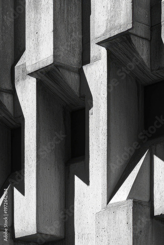 Black and white image of an old building with interesting architecture vertical frame