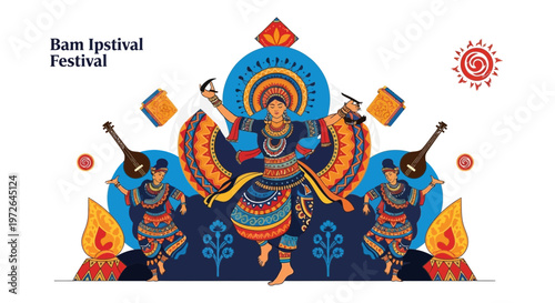 Vibrant Indian Folk Dance Performance at Bam Festival - A Celebration of Culture and Tradition