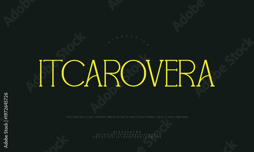 Itcarovera bold typography design with textured effect with design element with graphic resource