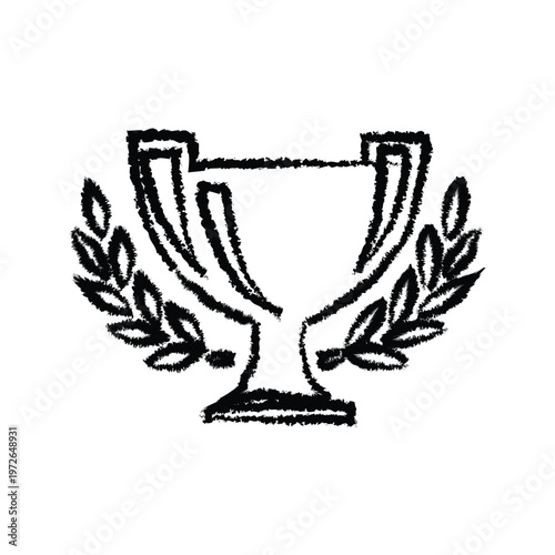 Trophy Cup With Laurel Icon
