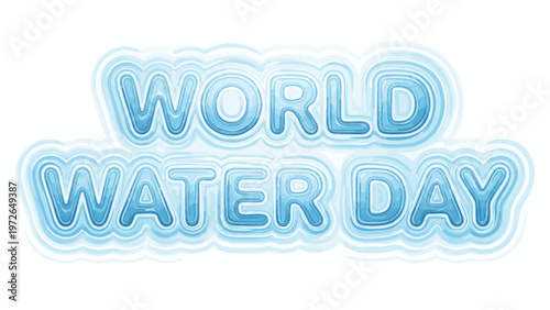 World Water Day Message Spelled Out in Water Ripples