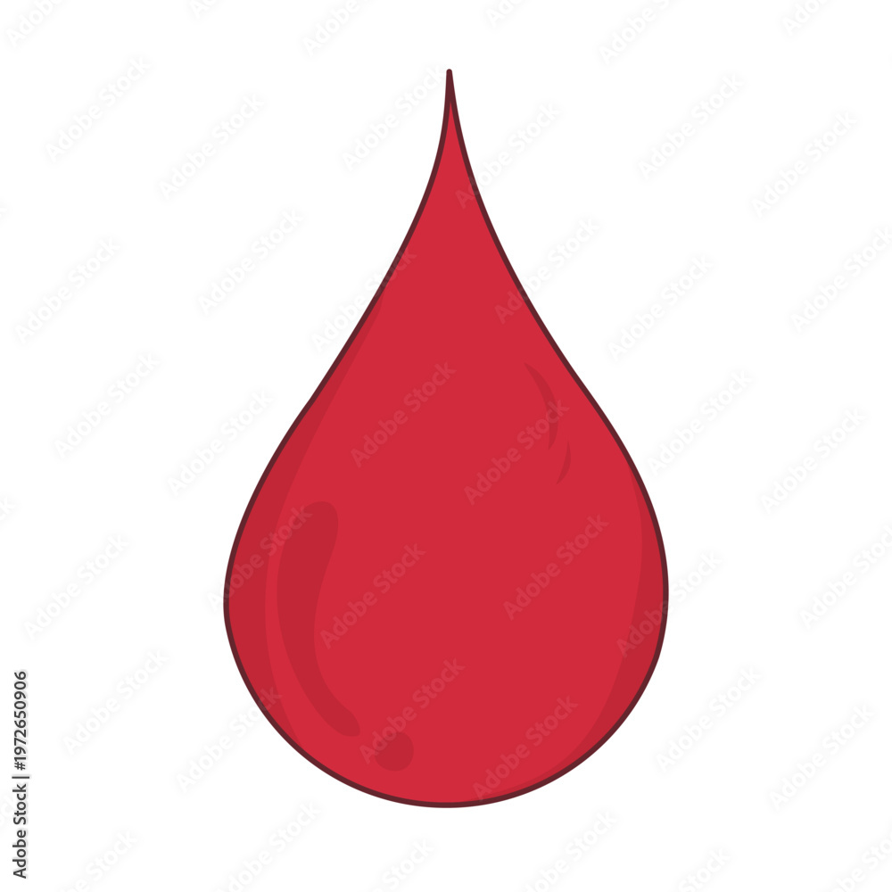 Fototapeta premium Red blood drop icon for medical donation and health symbol