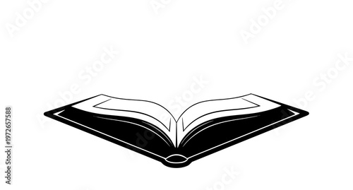 Open book with white pages