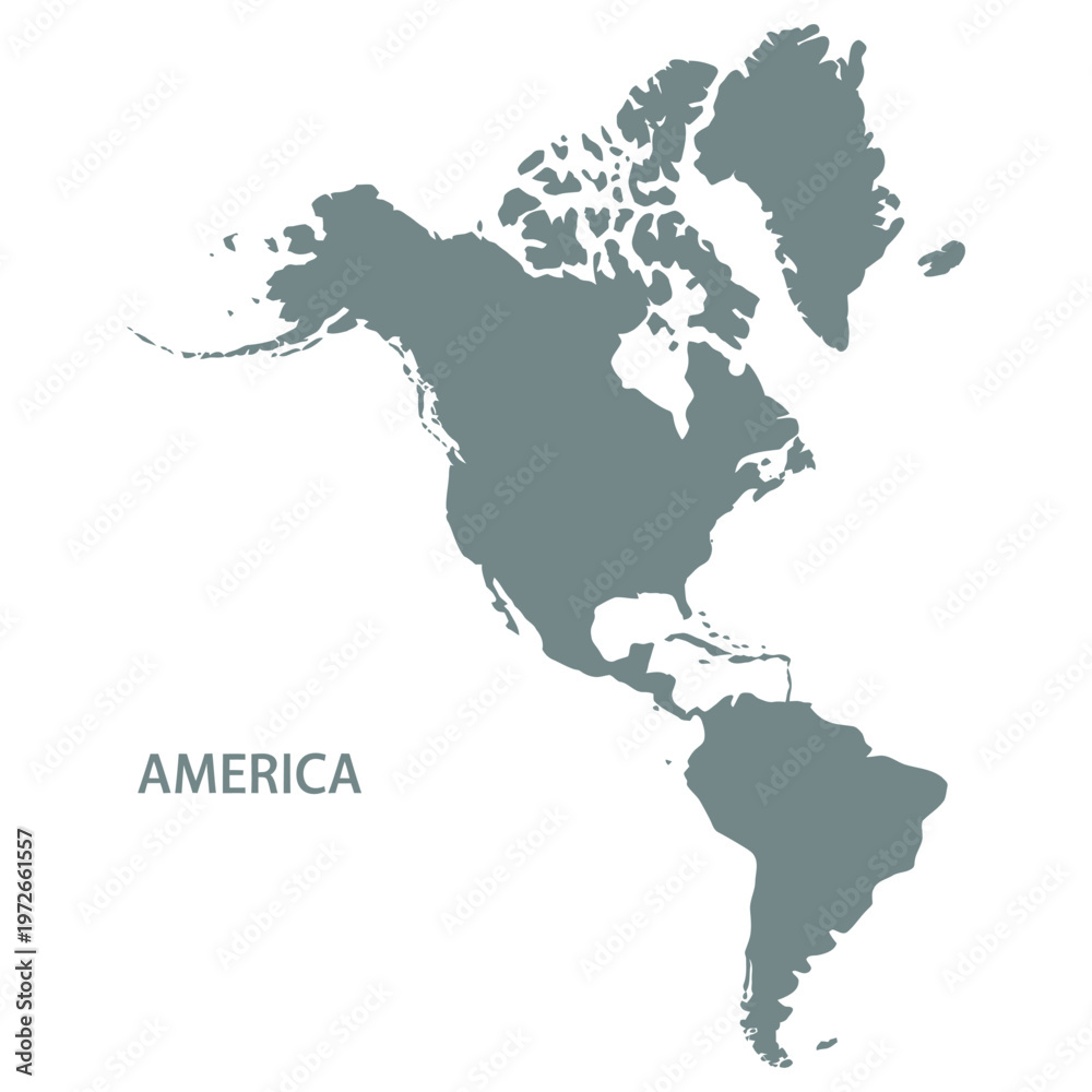 Fototapeta premium Map of america continent