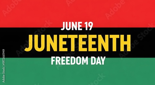 Принти на полотні Juneteenth freedom day celebration graphic