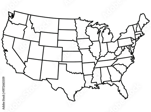 Map of united states of america