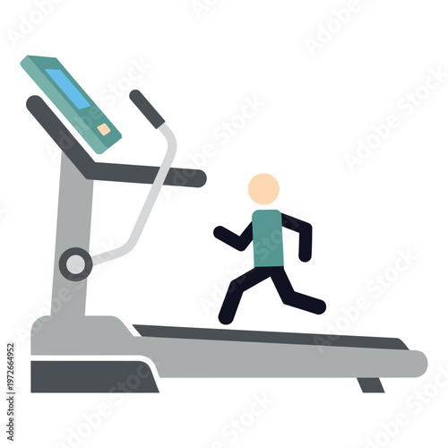 Man running on treadmill in gym for fitness and exercise routine