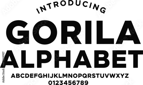 A bold and modern font introduction with the Gorila Alphabet typography