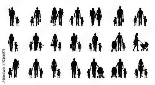 fourty family silhouettes 
