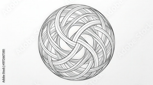 Vector Illustration of Intricate Celtic Knot Sphere Design