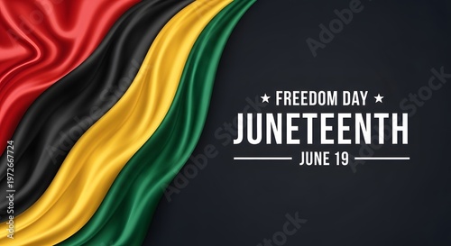 Billede på lærred Juneteenth freedom day celebration on june 19th