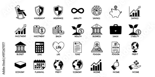 Retirement Plan Annuity Insurance Icon