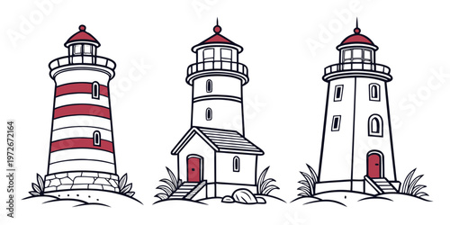 Traditional east asian pagodas with tiered roofs and vibrant colors