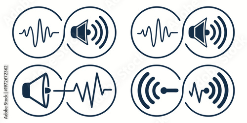 Illustration of different types of electromagnetic waves and their interactions