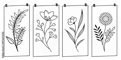 Close-up of a flowering plant with intricate leaf and stem structures