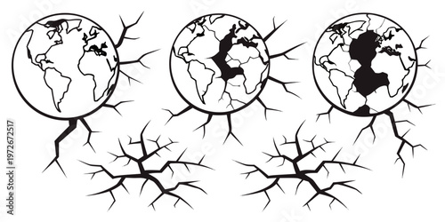 Silhouettes of four deer in a dynamic, synchronized pose