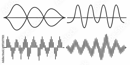 Graphic representation of sound waves and speech patterns
