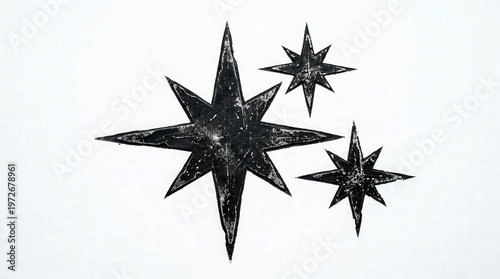 Vector Illustration of Star Shapes for Holiday or Celebration Design