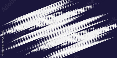 Dots halftone white u0026 blue color pattern gradient grunge texture background. Dots pop art comics sport style vector illustration