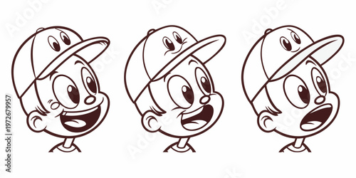 Three stylized horses in profile with flowing manes and tails