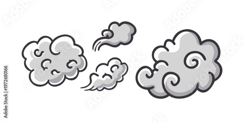 Three fluffy sheep with curly wool and expressive faces