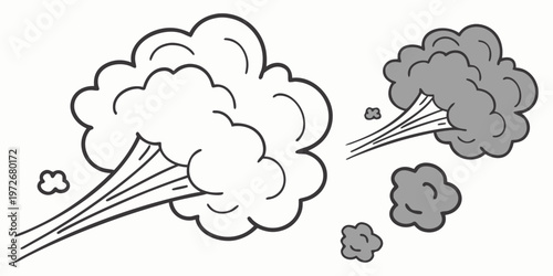 A playful illustration of a cartoon dog with a curly tail and floppy ears