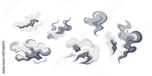 Group of colorful cartoon sheep grazing in a field