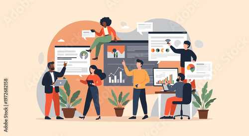 A minimalist composition of colorful geometric shapes creates a clean and modern aesthetic. Perfect for backgrounds, website design, or branding mater