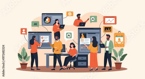 A calming, minimalist illustration of a potted plant. Ideal for backgrounds, website design, or conveying a sense of freshness and tranquility in mark