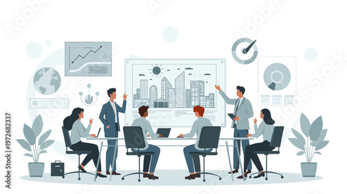 A calming, minimalist illustration of a potted plant. Ideal for branding, website design, or conveying feelings of tranquility and growth in any proje