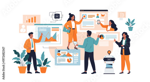 A calming and modern illustration of a potted plant, ideal for website backgrounds, branding, or adding a touch of nature to design projects. Evokes a