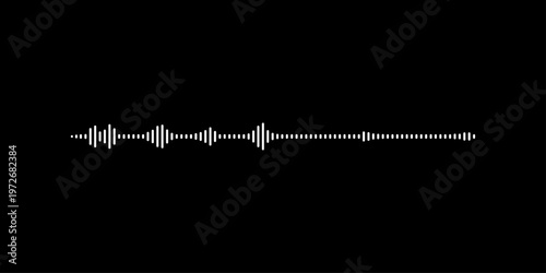 Modern Sound Waveform on Black Background Representing Audio Frequencies and Music Visualization
