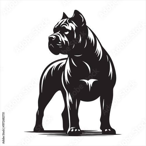Cane Corso Dog Powerful Loyal Italian Mastiff Breed Known for Strength Intelligence Protective Nature Family Guardian Confident Personality Muscular Body Fearless Attitude Excellent Guard Dog.