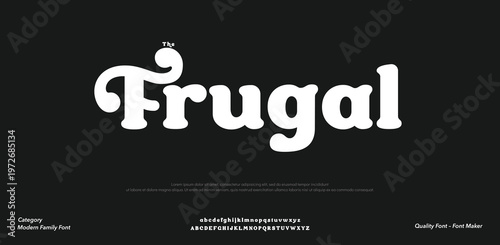Frugal lifestyle concept with simple white text on black background