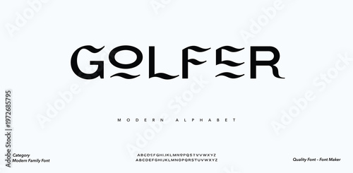 Golfer Modern Abstract Logo Design