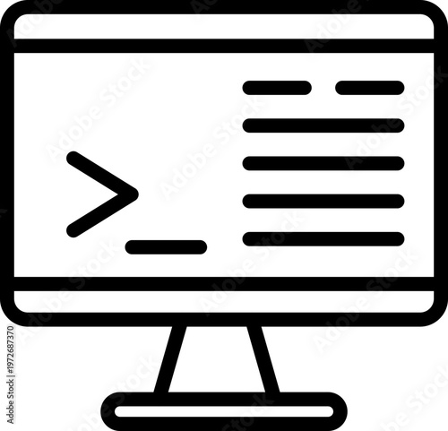 Command Line Line Icon, Command Line Minimal Icon, Command Line Outline Icon