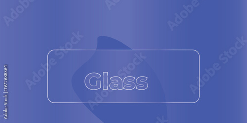 Stunning blue glass effect background with 'glass' text modern design transparent visuals