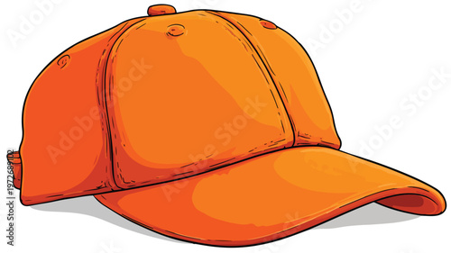 Stylish Cartoon Cap Isolated on White Background Vector Illustration