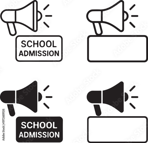School Admission Campaign Design, School Admission Campaign Design icon, School Admission Campaign Design vector, enrollment promotion, education marketing, student admission, school ad, campaign