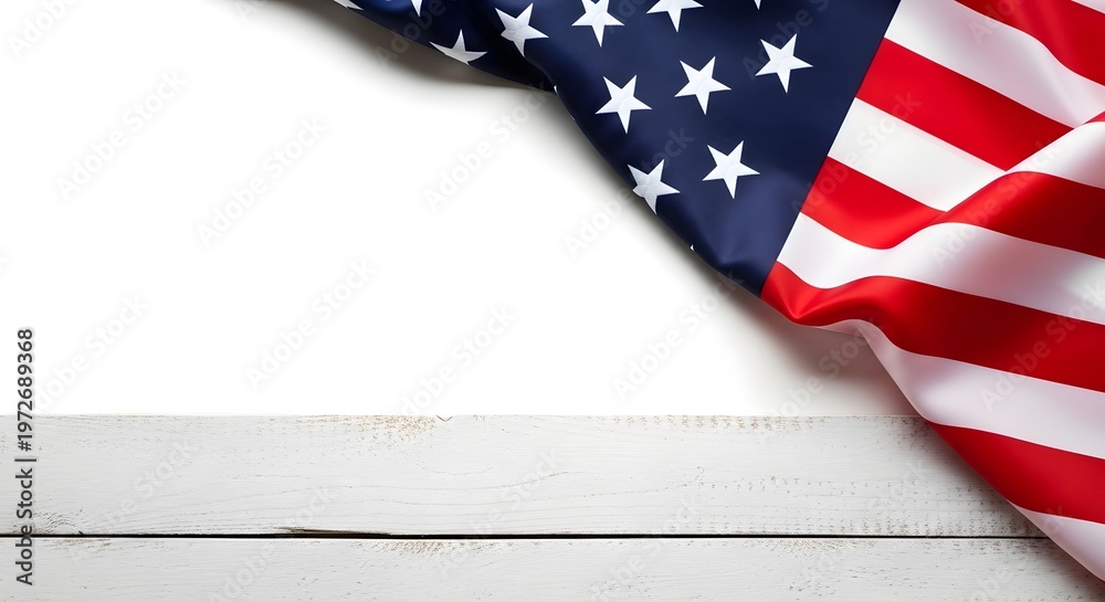 Obraz premium American flag on wooden background patriotic USA symbol