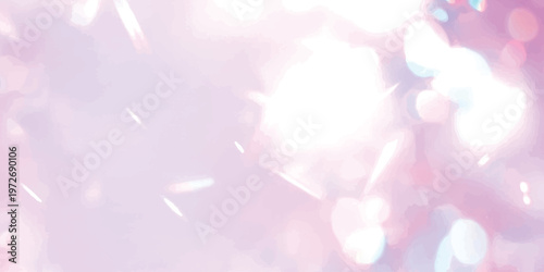 A dreamy abstract background featuring soft pastel purple hues with glowing light bokeh effects