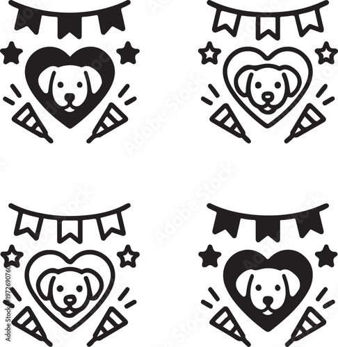 Isolated Dog Lover Celebration Banner, Dog Lover Celebration Banner icon, Dog Lover Celebration Banner vector, pet lovers, canine event, dog community, animal fans, celebration design