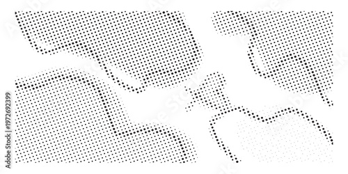 Abstract Halftone Pattern Representing Broken Connection or Disruption.