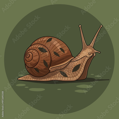 Brown Snail Shell Animal Slow Creature.