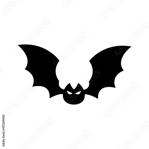 Flying bat svg cut file. Isolated vector illustration.