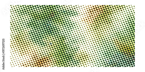 Fotografía Halftone Dot Pattern Abstract Background with Green and Yellow Hues