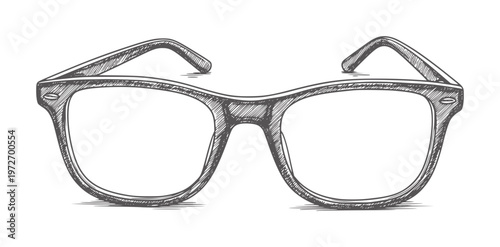 Of dark grey framed eyeglasses with clear lenses eyewear spectacles vision
