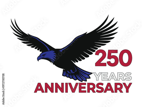 Eagle logo celebrating a 250 years anniversary milestone